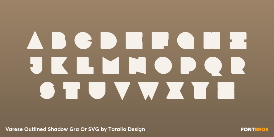 Varese Outlined Shadow Gra Or SVG Font Poster #2