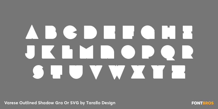 Varese Outlined Shadow Gra Or SVG Font Poster #3