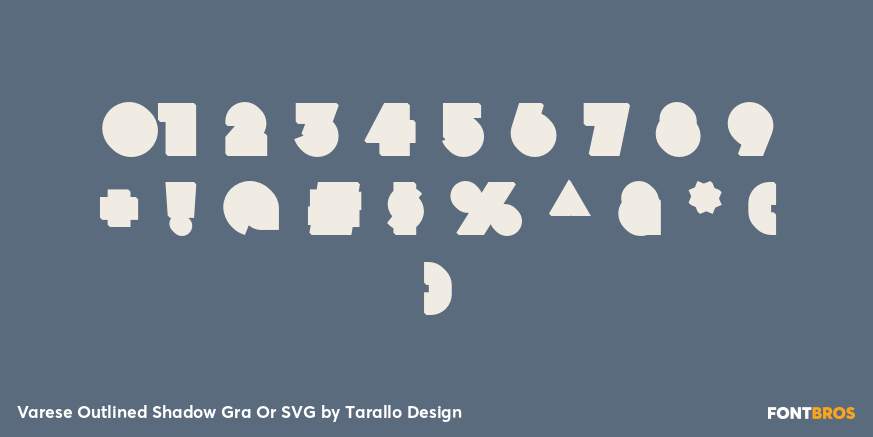 Varese Outlined Shadow Gra Or SVG Font Poster #4