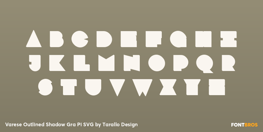 Varese Outlined Shadow Gra Pi SVG Font Poster #2