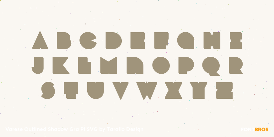 Varese Outlined Shadow Gra Pi SVG Font Poster #3