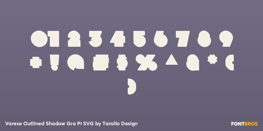 Varese Outlined Shadow Gra Pi SVG Font Poster #4
