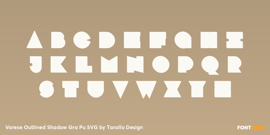Varese Outlined Shadow Gra Pu SVG Font Poster #2