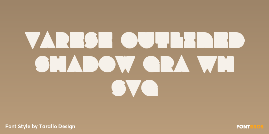 Varese Outlined Shadow Gra Wh SVG Font Poster #1