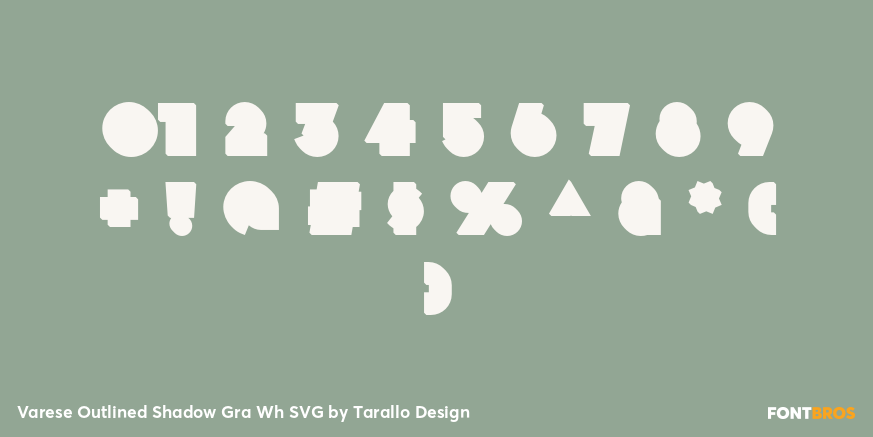 Varese Outlined Shadow Gra Wh SVG Font Poster #1