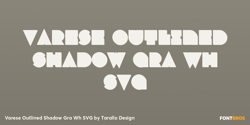 Varese Outlined Shadow Gra Wh SVG Font Poster #1