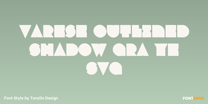 Varese Outlined Shadow Gra Ye SVG Font Poster #1
