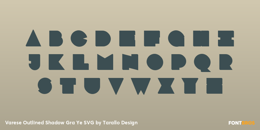 Varese Outlined Shadow Gra Ye SVG Font Poster #2