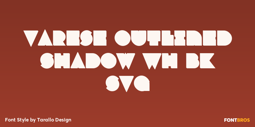 Varese Outlined Shadow Wh Bk SVG Font Poster #1