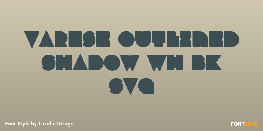 Varese Outlined Shadow Wh Bk SVG Font Poster #1