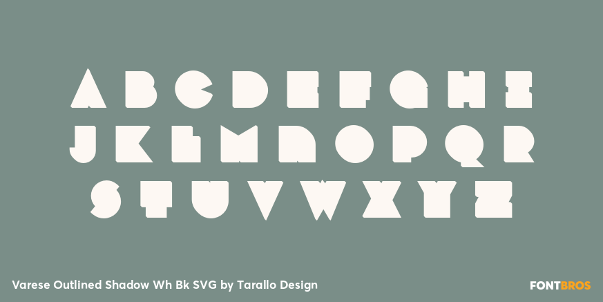 Varese Outlined Shadow Wh Bk SVG Font Poster #3