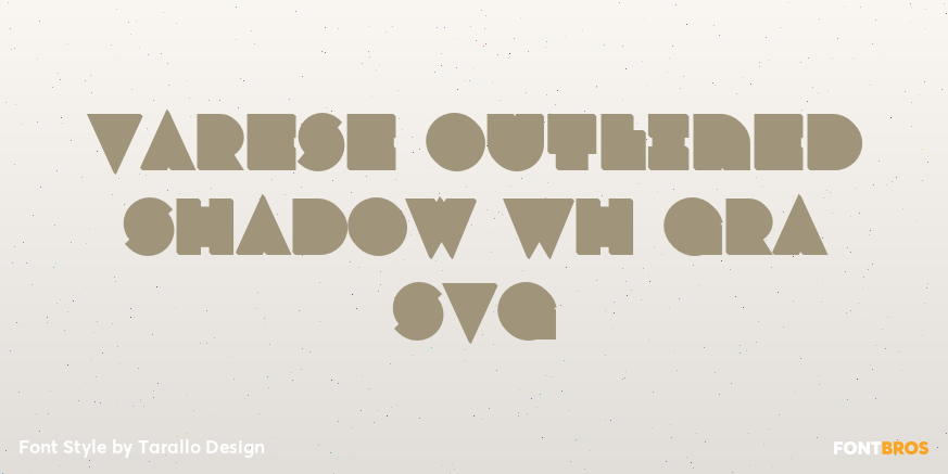 Varese Outlined Shadow Wh Gra SVG Font Poster #1