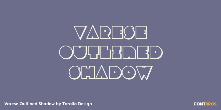 Varese Outlined Shadow Font Poster #1