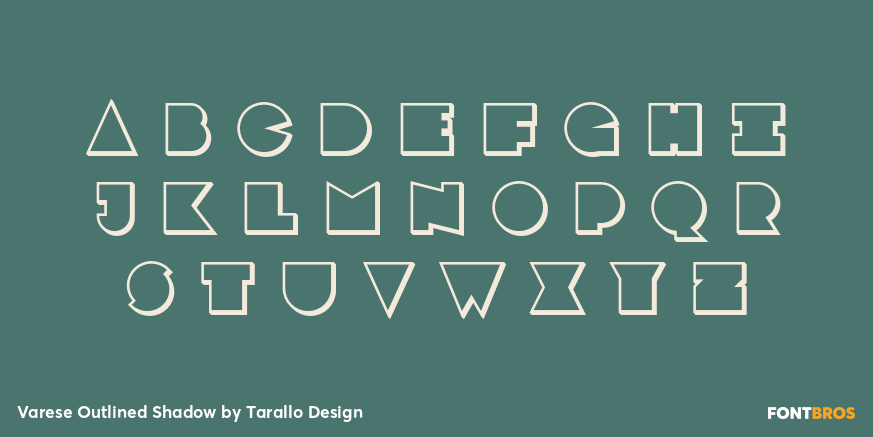 Varese Outlined Shadow Font Poster #2