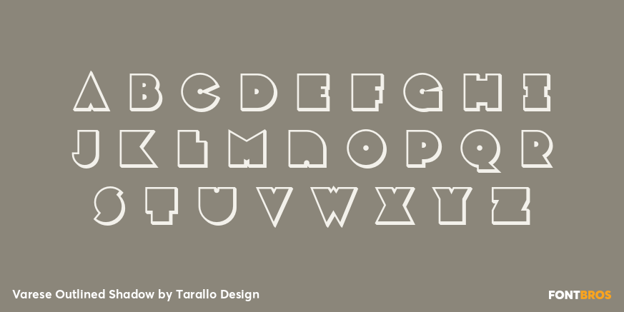 Varese Outlined Shadow Font Poster #3