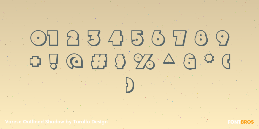 Varese Outlined Shadow Font Poster #4