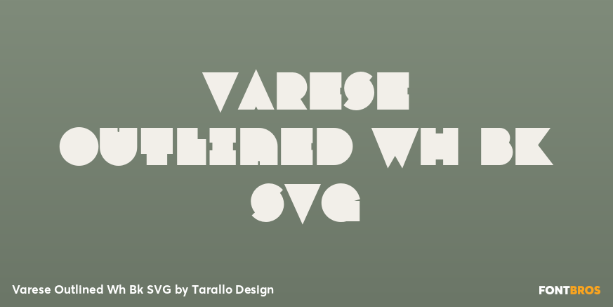 Varese Outlined Wh Bk SVG Font Poster #1