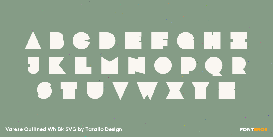 Varese Outlined Wh Bk SVG Font Poster #2