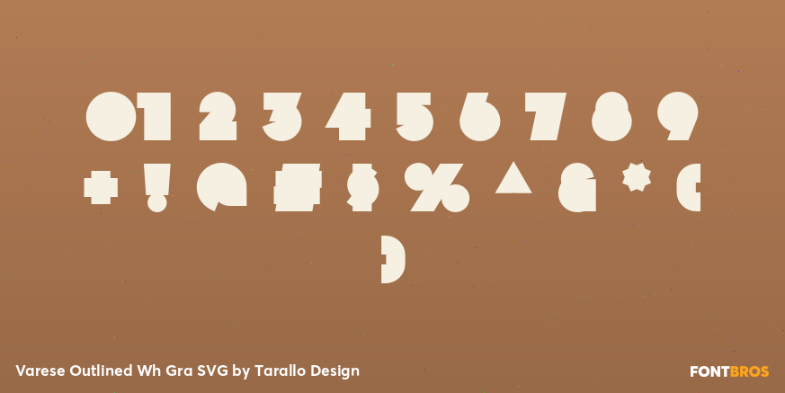 Varese Outlined Wh Gra SVG Font Poster #1
