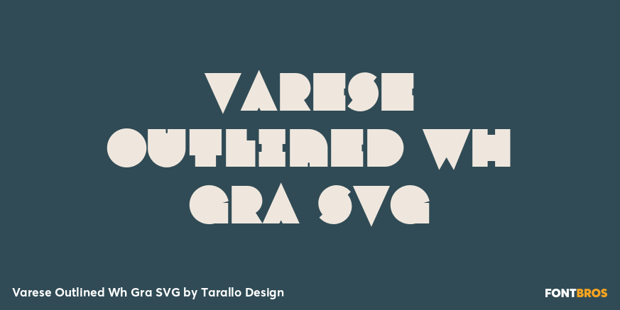 Varese Outlined Wh Gra SVG Font Poster #1