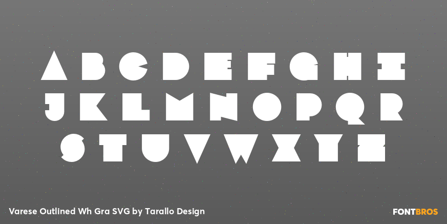 Varese Outlined Wh Gra SVG Font Poster #2