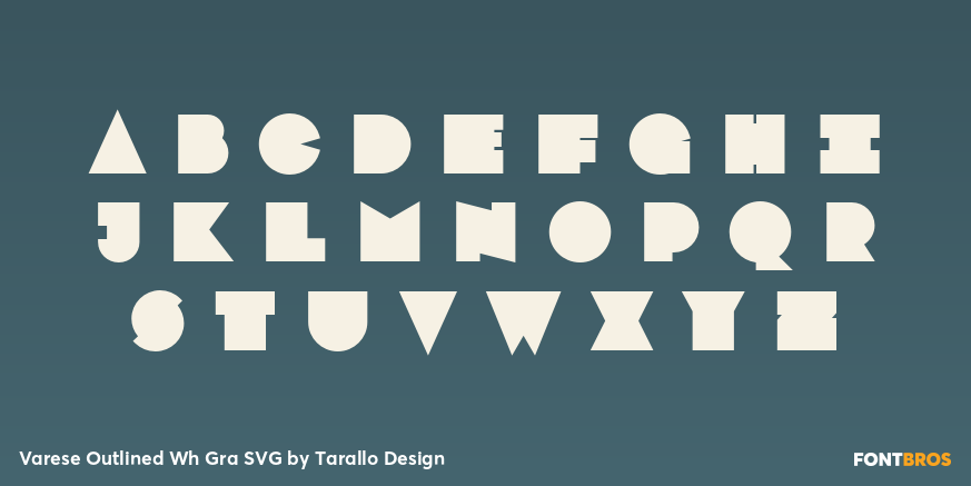 Varese Outlined Wh Gra SVG Font Poster #1