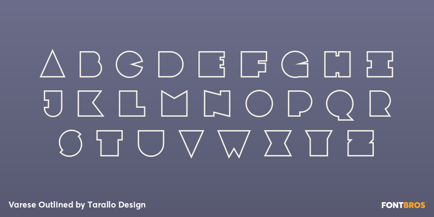 Varese Outlined Font Poster #2