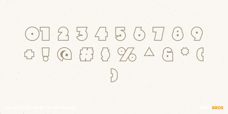Varese Outlined Font Poster #4