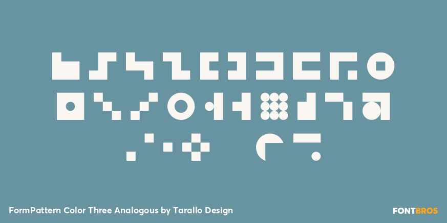 FormPattern Color Three Analogous Font Poster #2