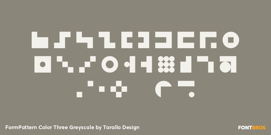 FormPattern Color Three Greyscale Font Poster #2