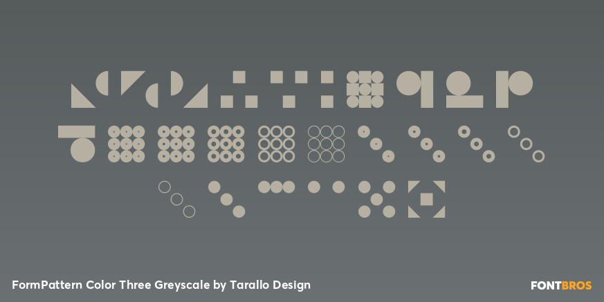 FormPattern Color Three Greyscale Font Poster #3