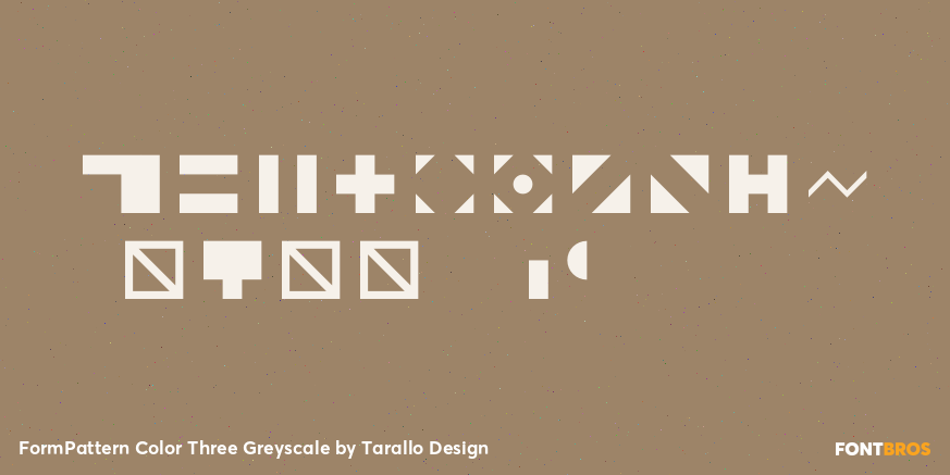 FormPattern Color Three Greyscale Font Poster #4