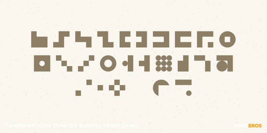 FormPattern Color Three Old World Font Poster #2