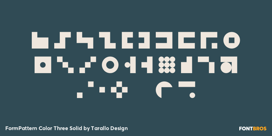 FormPattern Color Three Solid Font Poster #2