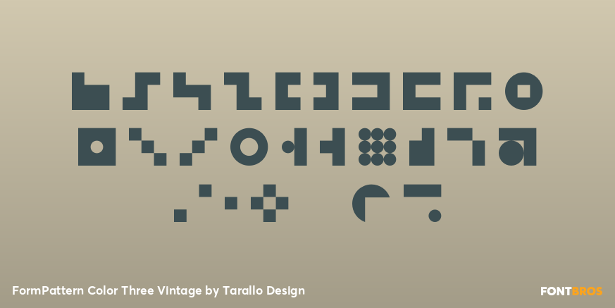 FormPattern Color Three Vintage Font Poster #2