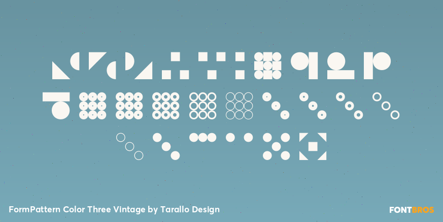 FormPattern Color Three Vintage Font Poster #3