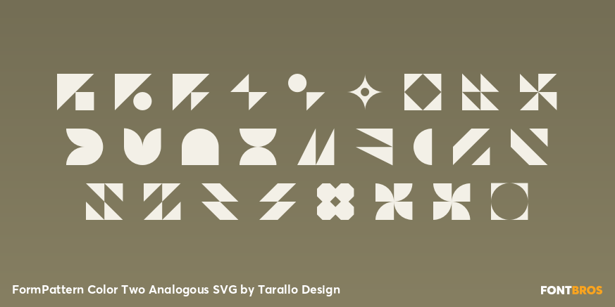 FormPattern Color Two Analogous SVG Font Poster #2