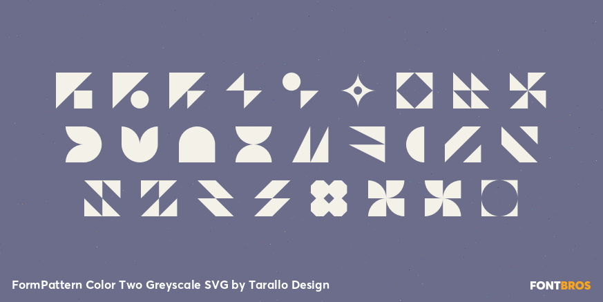 FormPattern Color Two Greyscale SVG Font Poster #2