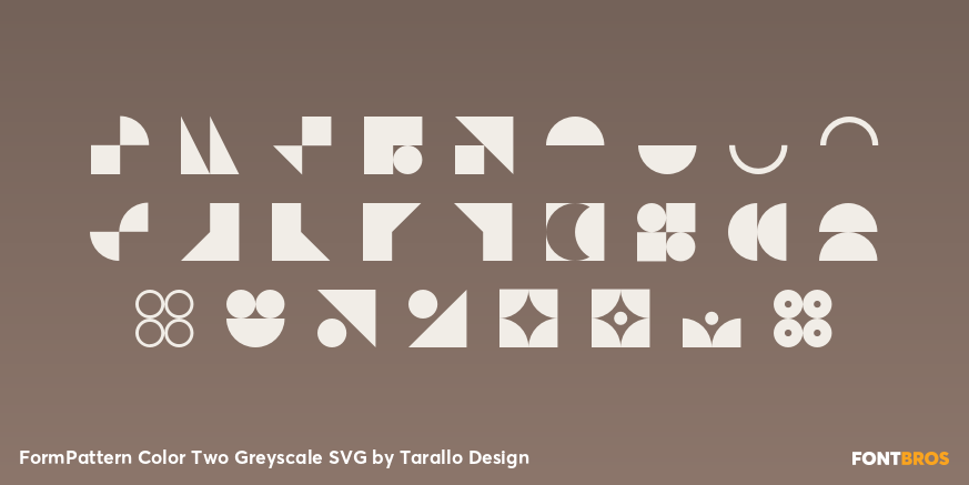 FormPattern Color Two Greyscale SVG Font Poster #3