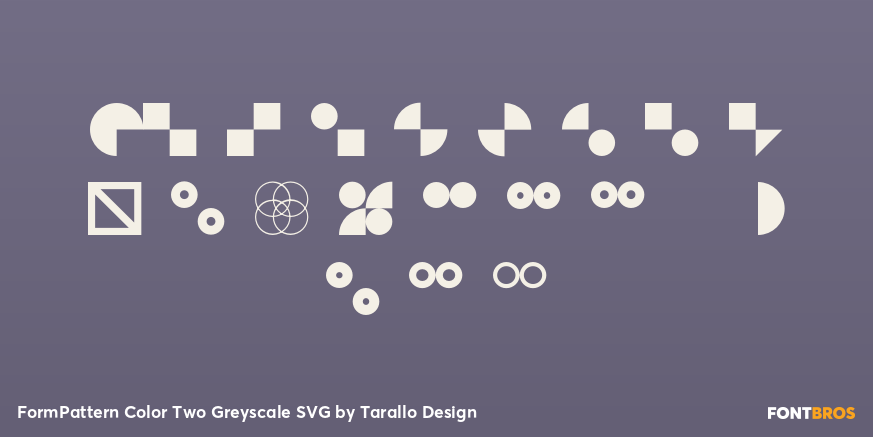 FormPattern Color Two Greyscale SVG Font Poster #4