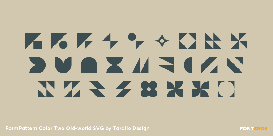 FormPattern Color Two Old-world SVG Font Poster #2