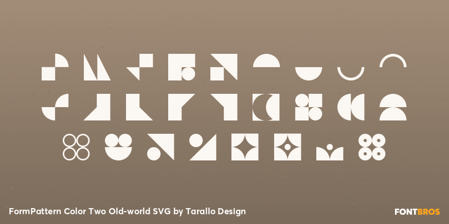 FormPattern Color Two Old-world SVG Font Poster #3