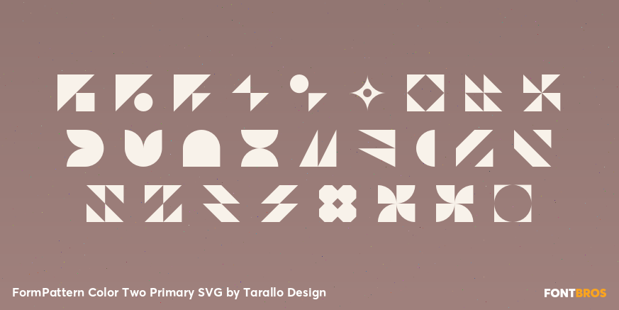 FormPattern Color Two Primary SVG Font Poster #1
