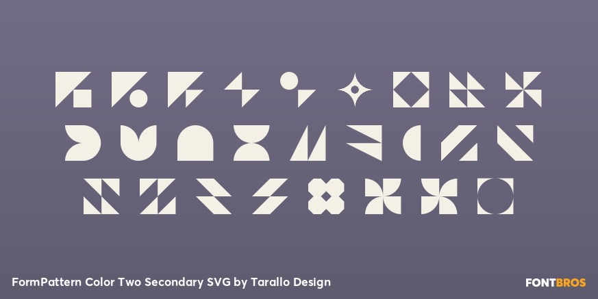 FormPattern Color Two Secondary SVG Font Poster #2