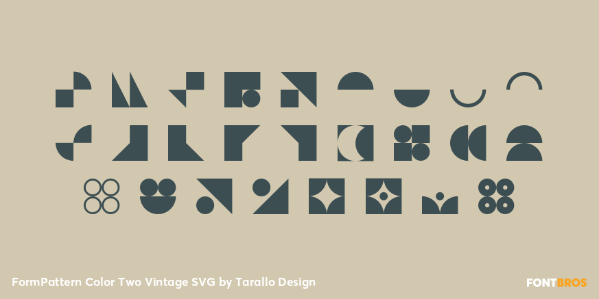 FormPattern Color Two Vintage SVG Font Poster #3