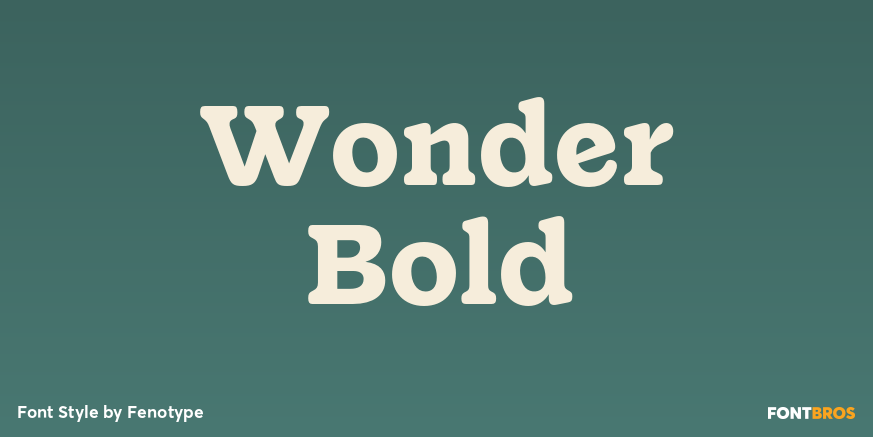 Wonder Bold Font Poster #1
