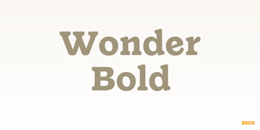 Wonder Bold Poster