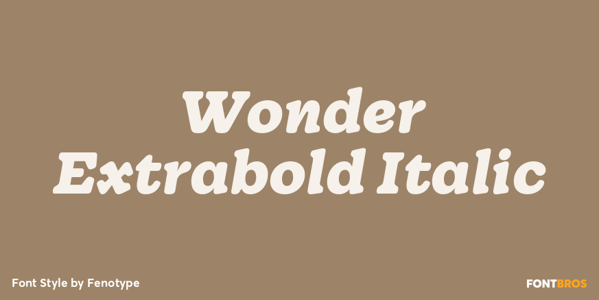 Wonder Extrabold Italic Font Poster #1