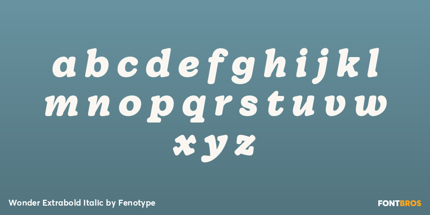Wonder Extrabold Italic Font Poster #3