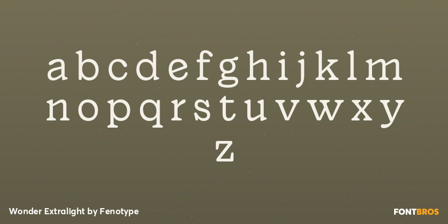 Wonder Extralight Font Poster #3